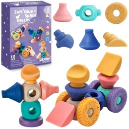 WOOPIE BABY Klocki Sensoryczne Konstrukcyjne Układanka do Ściskania 13 el.