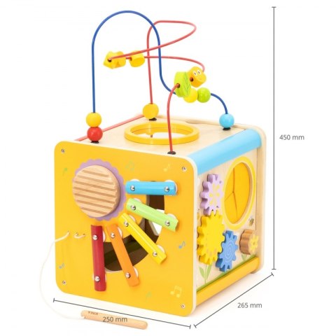 Viga Drewniana Kostka Edukacyjna 5w1