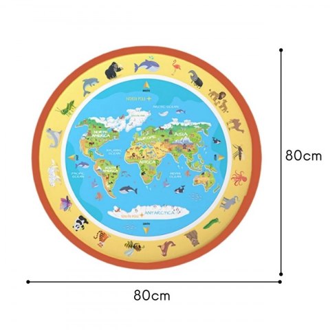 WOOPIE Magiczna Mata Wodna do Malowania Okrągła ZOO 23 el.