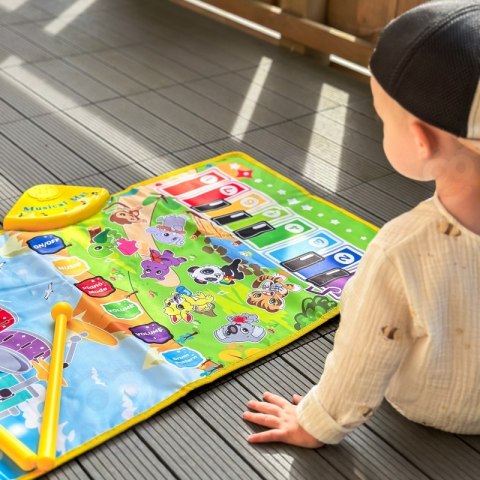 WOOPIE Mata Muzyczna Zwierzątka Interaktywne Pianino I Perkusja 2w1