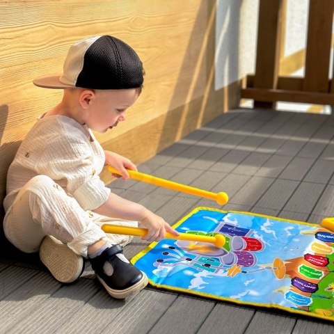 WOOPIE Mata Muzyczna Zwierzątka Interaktywne Pianino I Perkusja 2w1