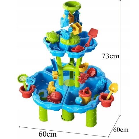 WOOPIE Stolik Wodny 2w1 Piaskownica Fontanna XXL Aquapark z Delfinem