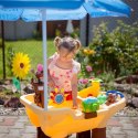 WOOPIE Stolik Wodny 2w1 Piaskownica Statek Piracki z Parasolem XL z Maszyna do Robienia Baniek Mydlanych