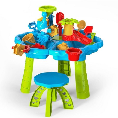 WOOPIE Stolik Wodny 2w1 Piaskownica z Krzesełkiem Aquapark z Delfinem