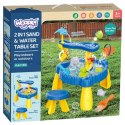 WOOPIE Stolik Wodny XL z Krzesełkiem 2w1 Piaskownica Delfinek 12el.