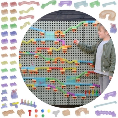 MASTERKIDZ Zestaw Konstrukcyjny Tor dla Piłek Tablica STEM 440elementów