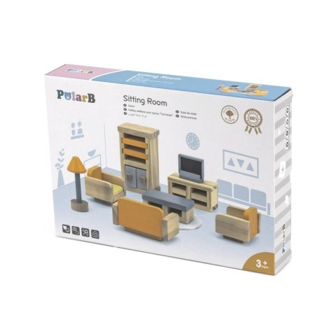 VIGA PolarB Zestaw Mebelków do Domku dla Lalek Salon 3+