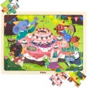 VIGA Drewniane Puzzle Układanka 24 el. Przyjęcie Urodzinowe