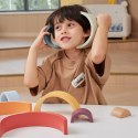 VIGA PolarB Drewniana Tęcza Układanka Klocki Kreatywne Montessori