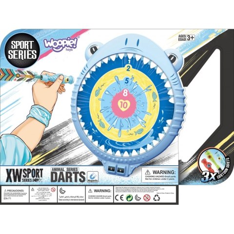 WOOPIE Magnetyczna Gra w Rzutki Bezpieczna Dart Tarcza Wesoły Rekinek