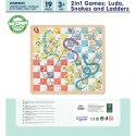 WOOPIE GREEN Gry Planszowe Logiczne 2w1 Ludo Chińczyk + Węże i Drabiny