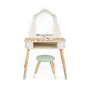 CLASSIC WORLD Drewniana Toaletka z Lustrem Krzesełkiem i Akcesoriami Pastelowa