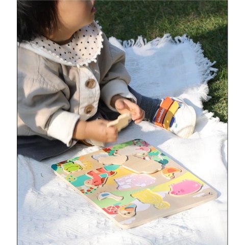 CLASSIC WORLD Drewniana Układanka Dopasuj Zwierzęta Farma