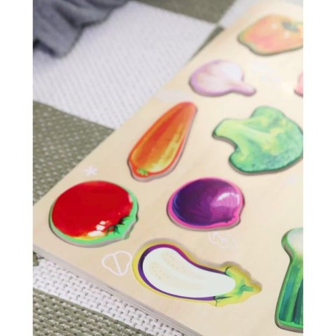 CLASSIC WORLD Drewniana Układanka Montessori Warzyw