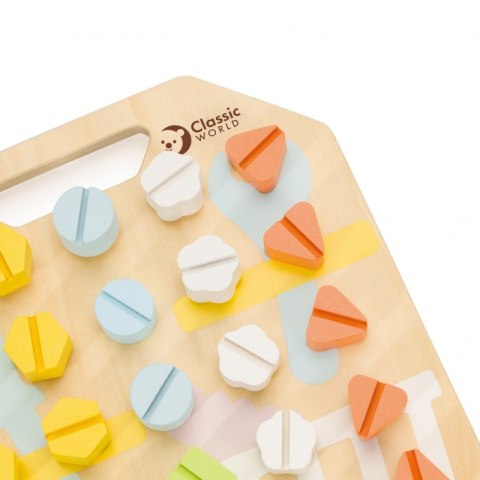 CLASSIC WORLD Wooden Manipulative Board Logic Puzzle