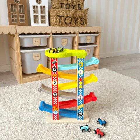 TOOKY TOY Kolorowa Zjeżdżalnia Tor Dla Samochodów