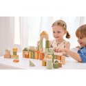 VIGA PolarB Drewniane Klocki Bloki Montessori Zwierzęta 50 el.
