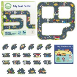 WOOPIE GREEN Droga Puzzle dla Dzieci Autostrada Makieta 21 el. Certyfikat FSC