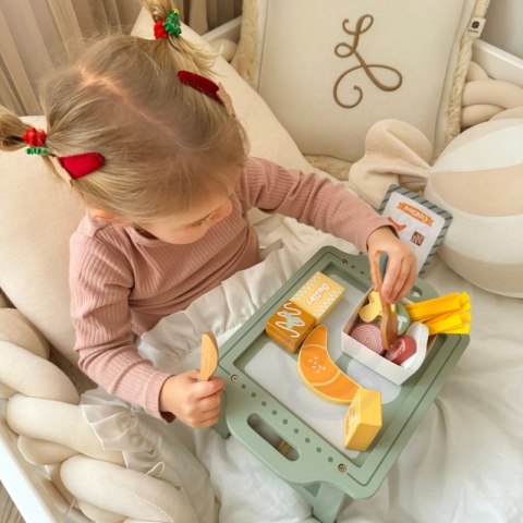 WOOPIE GREEN Zestaw Śniadaniowy i Restauracja - Zabawa w Zamawianie z Tacą i Akcesoriami