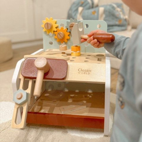 CLASSIC WORLD Drewniany Warsztat Małego Majsterkowicza z Narzędziami