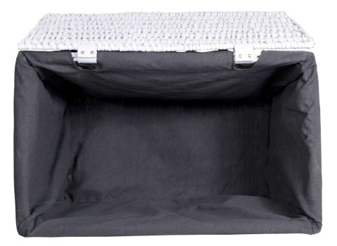 Kufer wiklinowy 66x40x40 cm - 105L - biało-szary