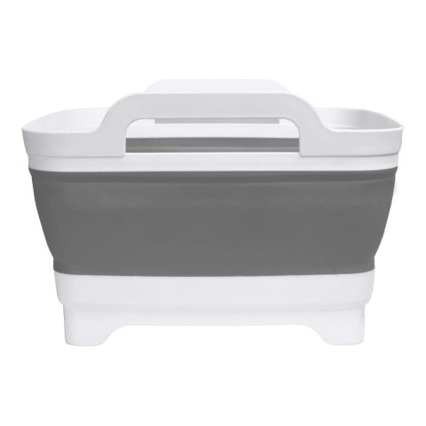 Miska składana z odpływem bialo-szara BRIDA