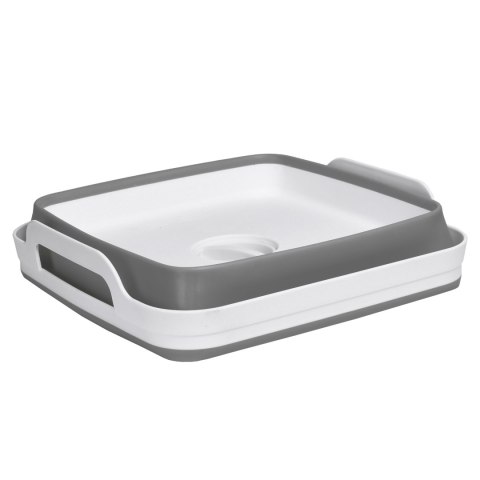 Miska składana z odpływem bialo-szara BRIDA