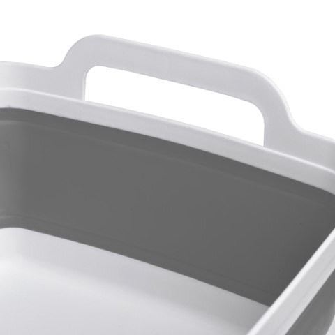 Miska składana z odpływem bialo-szara BRIDA