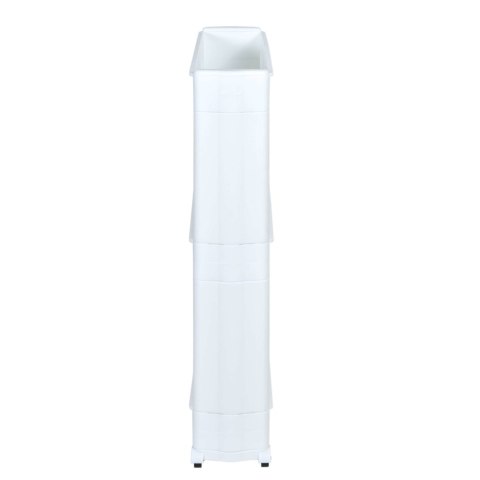 Półki łazienkowe na kółkach białe 3 poziomy Leira