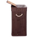 Kosz na pranie bambusowy z pokrywą 100L wenge