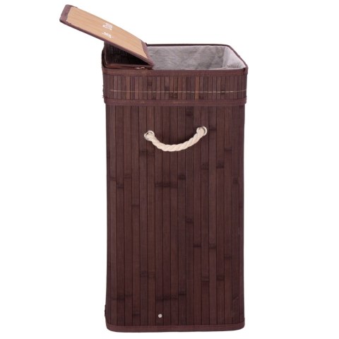 Kosz na pranie bambusowy z pokrywą 100L wenge