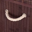 Kosz na pranie bambusowy z pokrywą 100L wenge