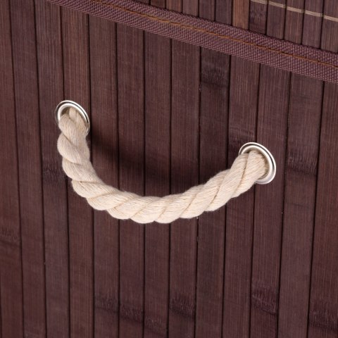 Kosz na pranie bambusowy z pokrywą 100L wenge