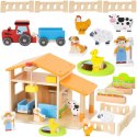 VIGA Drewniana Farma Dom Farmera Z Ogródkiem I Traktorem 21 el