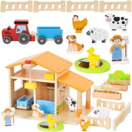 VIGA Drewniana Farma Dom Farmera Z Ogródkiem I Traktorem 21 el