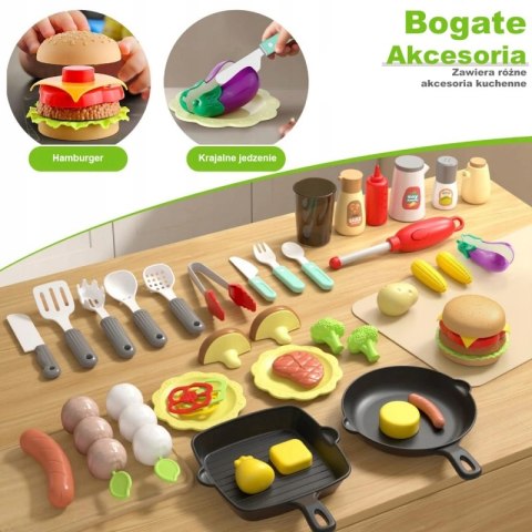 WOOPIE Grill Barbecue Kuchnia Ogrodowa Interaktywna Para LED Zestaw XL 41 el.