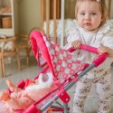 WOOPIE ROYAL Trójkołowa Spacerówka Wózek dla Lalek Serce Róż