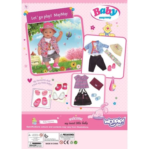 WOOPIE ROYAL Ubranko dla Lalki Różowa Sukienka Króliczek 43-46 cm