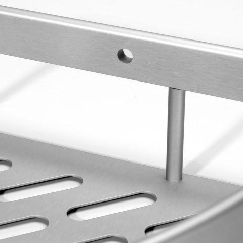 Półka narożna LUSAKA srebrna do łazienki