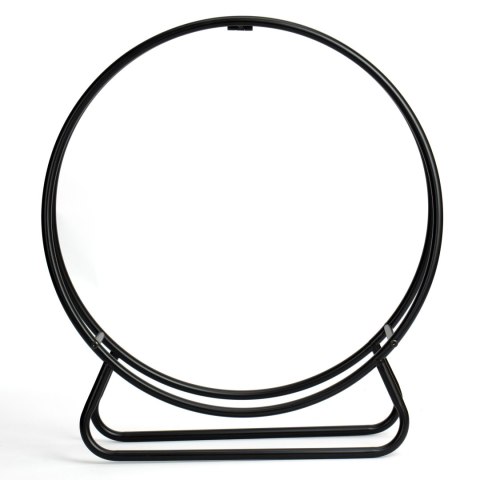 Stojak na drewno HOBRO metalowy czarny koło