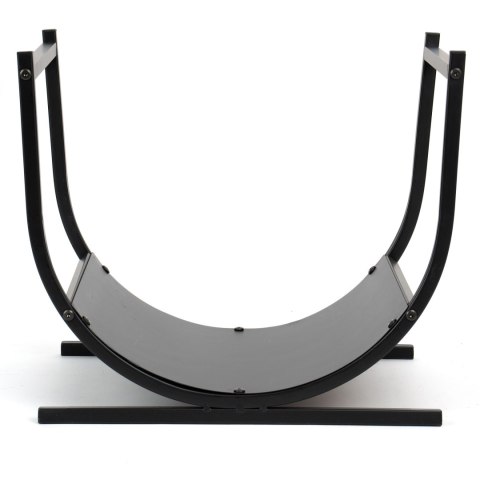 Stojak na drewno TURYN metalowy czarny