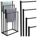 Stojak wieszak na ręczniki 4 ramiona TORMES czarny