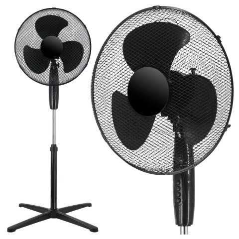 Wentylator podłogowy stojący KOUD czarny