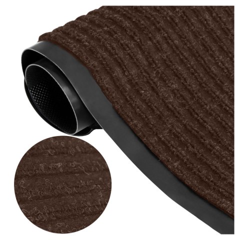 Wycieraczka do butów wejściowa pod drzwi 40x60 cm Seila brązowa