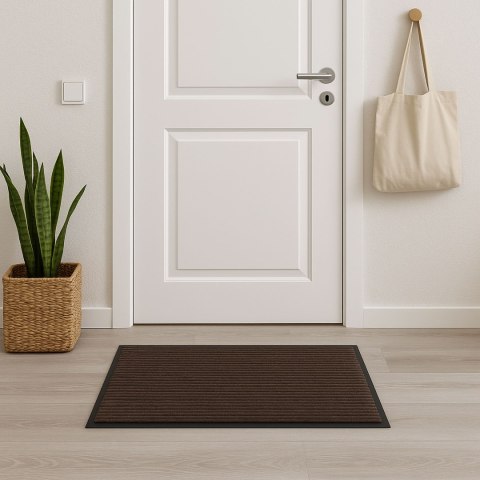 Wycieraczka do butów wejściowa pod drzwi 40x60 cm Seila brązowa