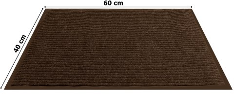 Wycieraczka do butów wejściowa pod drzwi 40x60 cm Seila brązowa