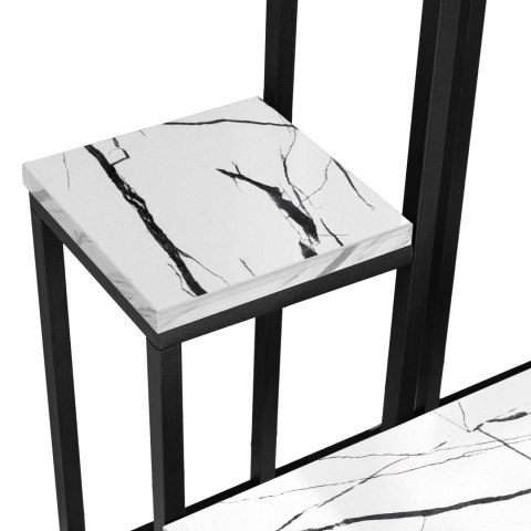 Kwietnik stojący ANTIRES biały marmur metalowy