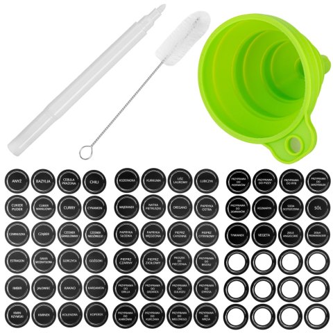 Piętrowy stojak na przyprawy ENELDO 24 słoiczki + 72 naklejki