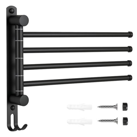 WIESZAK na ręczniki CETRI czarny