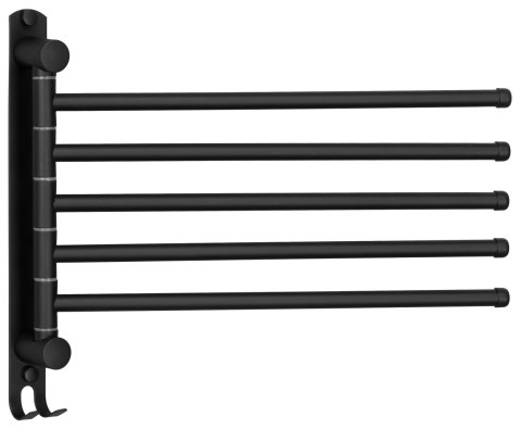 Wieszak łazienkowy na ręczniki ONTI czarny